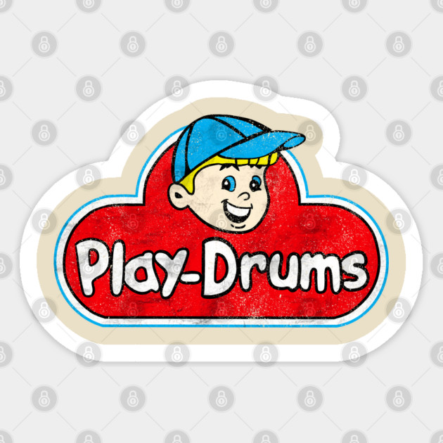 Vintage play drums play doh Sticker by Utopia Art &amp; Illustration
