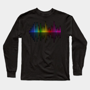 DJ EDM Equalizer Rainbow Long Sleeve T-Shirt