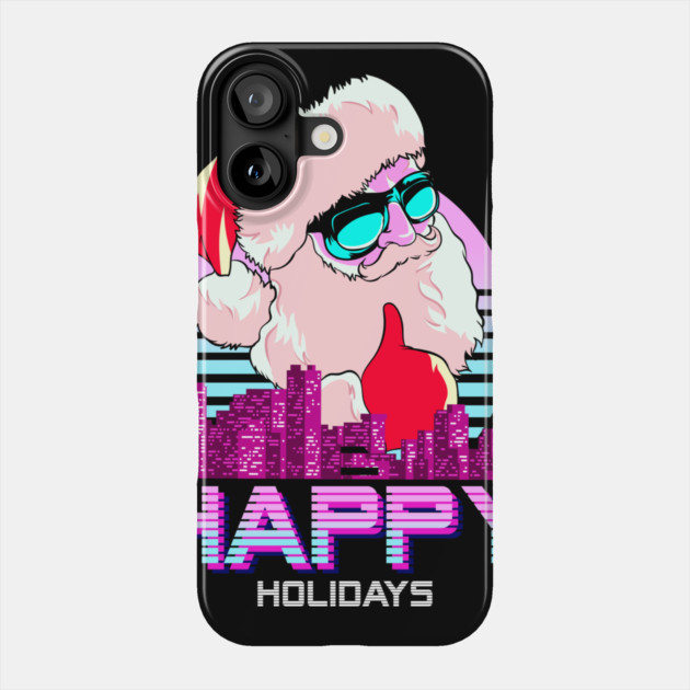 Vaporwave Santa XMAS Phone Case by creative
