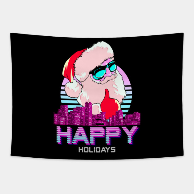 Vaporwave Santa XMAS Tapestry by creative