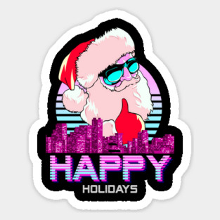 Vaporwave Santa XMAS Magnet