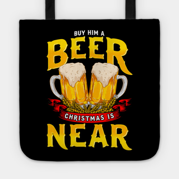 Funny Xmas Beer Drinking Christmas Gift Tote by creative