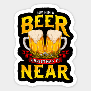 Funny Xmas Beer Drinking Christmas Gift Magnet