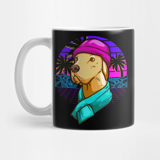Labrador Christmas Vaporwave Style Funny Humor Gift by creative