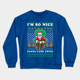 Santa Ugly Christmas Sweater Funny Humor Crewneck Sweatshirt