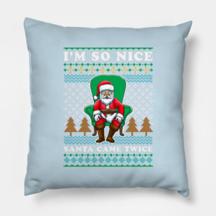 Santa Ugly Christmas Sweater Funny Humor Pillow
