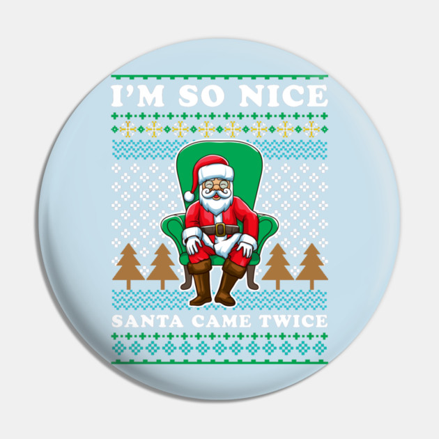 Santa Ugly Christmas Sweater Funny Humor Pin by creative