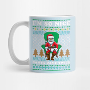 Santa Ugly Christmas Sweater Funny Humor Mug