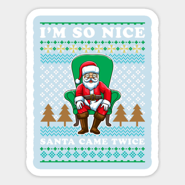 Santa Ugly Christmas Sweater Funny Humor Magnet by creative