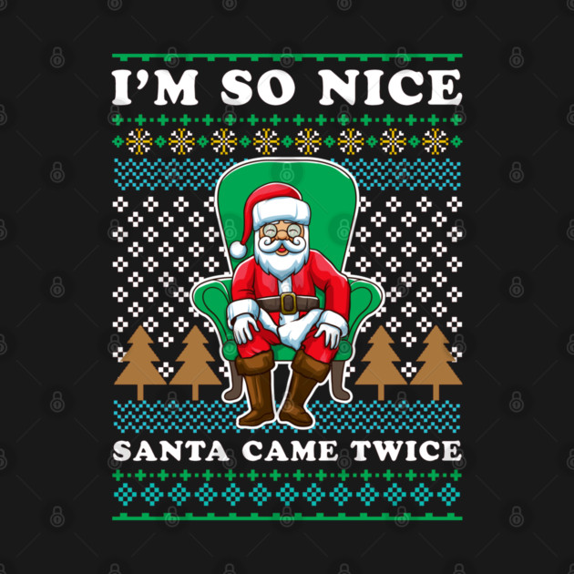 Santa Ugly Christmas Sweater Funny Humor by creative