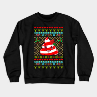 Poop Ugly Christmas Sweater Funny Humor Crewneck Sweatshirt