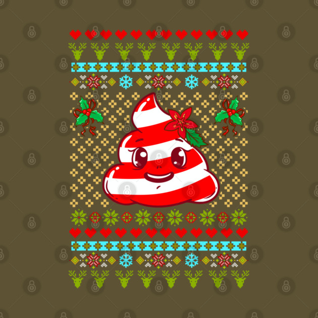Poop Ugly Christmas Sweater Funny Humor by creative