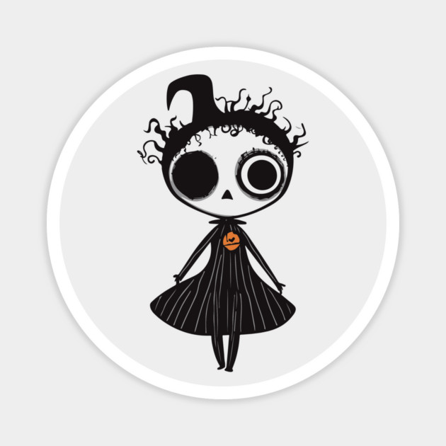 Halloween Special - Ghost Girl - Scary & Funny Magnet by TuncGK