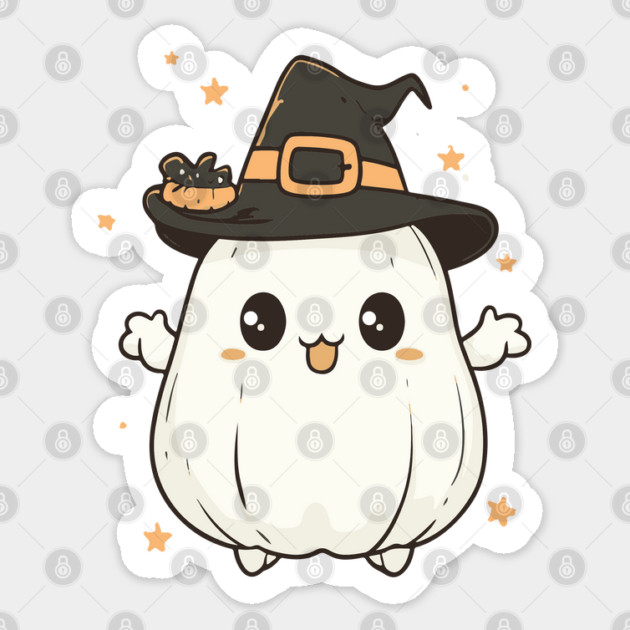Cute Ghost - Halloween Special - Cute & Funny Sticker by TuncGK
