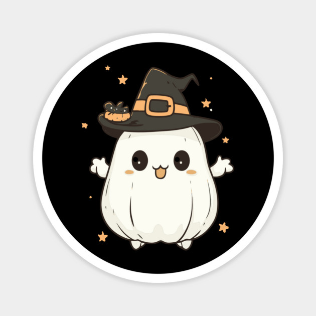 Cute Ghost - Halloween Special - Cute & Funny Magnet by TuncGK
