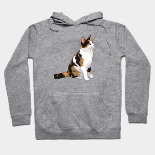 Adorable Calico Cat Portrait Hoodie