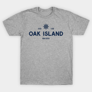 Oak Island Nova Scotia Vintage Navy T-Shirt