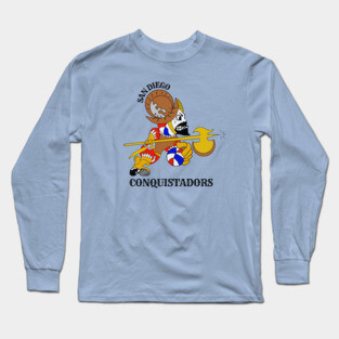 Defunct San Diego Conquistadors ABA Basketball Long Sleeve T-Shirt