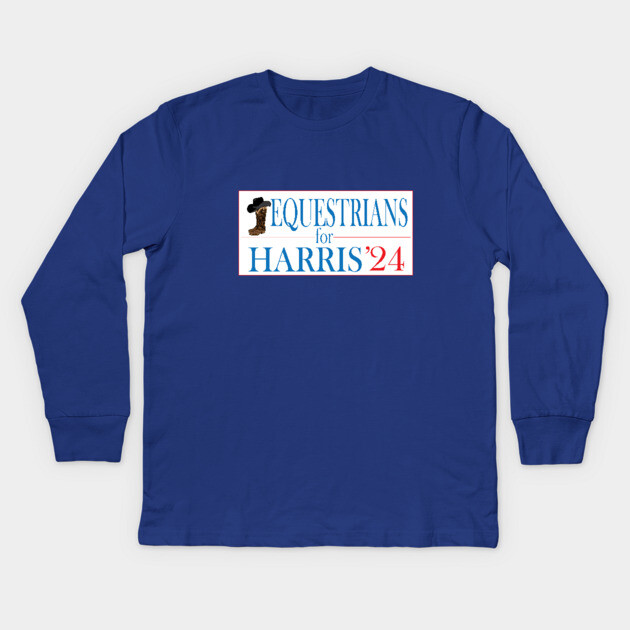 Equestrians for Harris-Western Kids Long Sleeve T-Shirt by DickinsonDesign