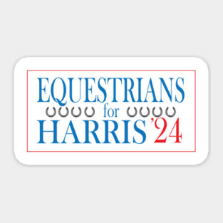 Equestrians for Harris-Horse Shoes Sticker