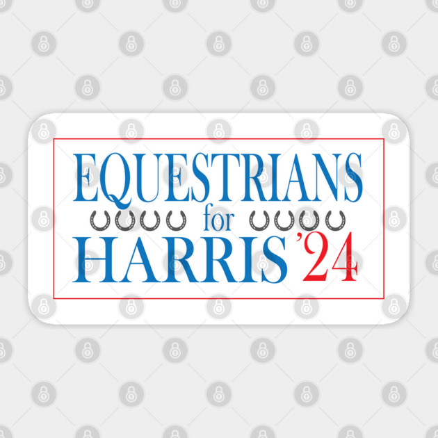 Equestrians for Harris-Horse Shoes Sticker by DickinsonDesign