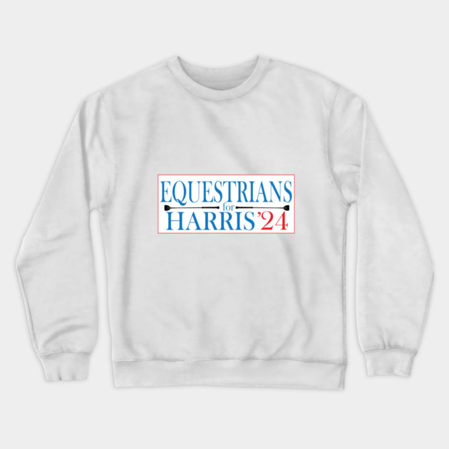 Equestrians for Harris-Crop Crewneck Sweatshirt by DickinsonDesign