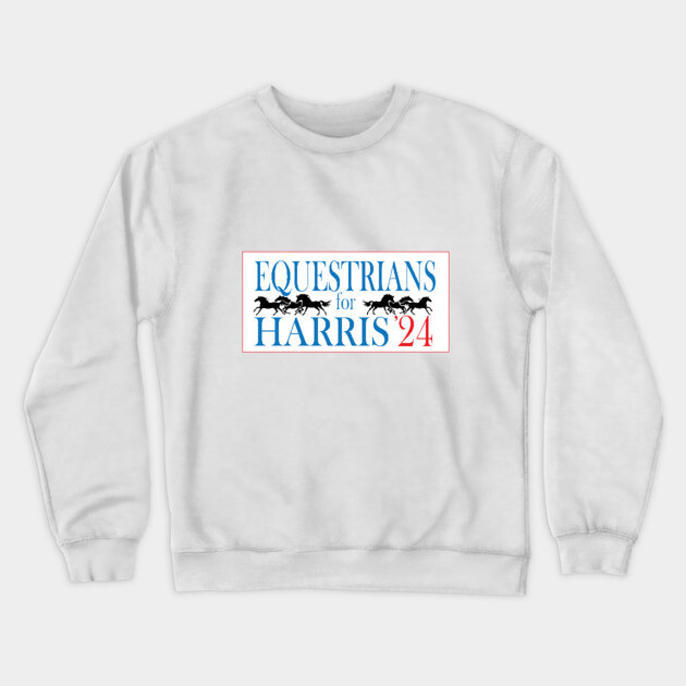 Equestrians for Harris-Running Horses Crewneck Sweatshirt by DickinsonDesign