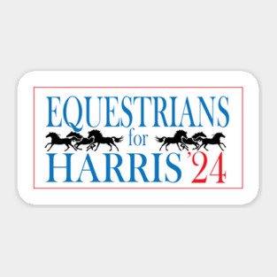Equestrians for Harris-Running Horses Sticker