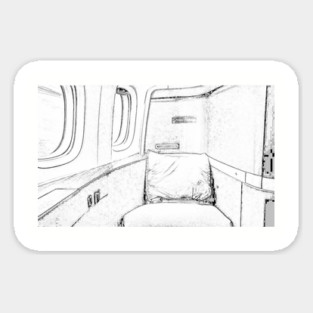 firstclassqueen airplane seat Sticker