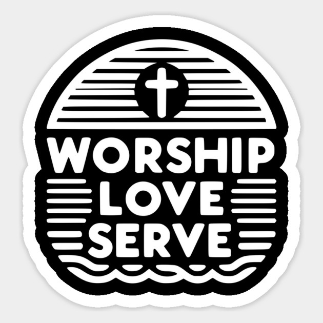 Worship Love Serve Magnet by Frank Ring