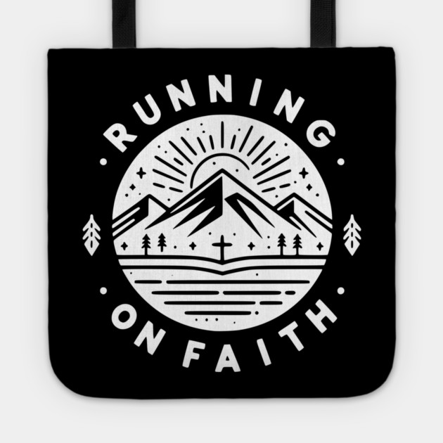 Running on Faith Tote by Frank Ring