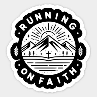 Running on Faith Sticker