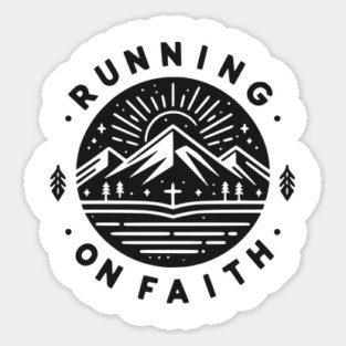 Running on Faith Sticker