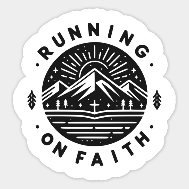 Running on Faith Sticker by Frank Ring