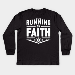 Running on Faith Kids Long Sleeve T-Shirt