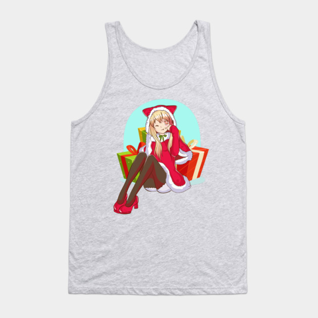 Christmas Anime Girl Tank Top by creative