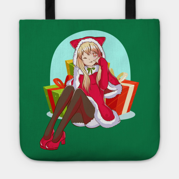 Christmas Anime Girl Tote by creative