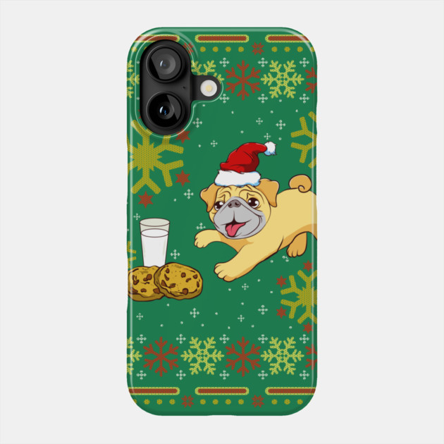 Pug Ugly Christmas Sweater Funny Humor Phone Case by creative
