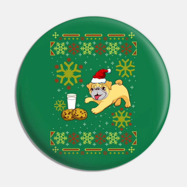 Pug Ugly Christmas Sweater Funny Humor Pin by creative