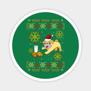 Pug Ugly Christmas Sweater Funny Humor Magnet