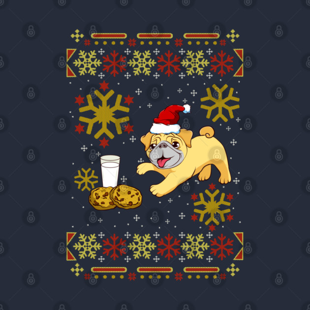 Pug Ugly Christmas Sweater Funny Humor by creative