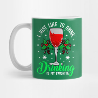 Funny Xmas Wine Drinking Christmas Gift Mug