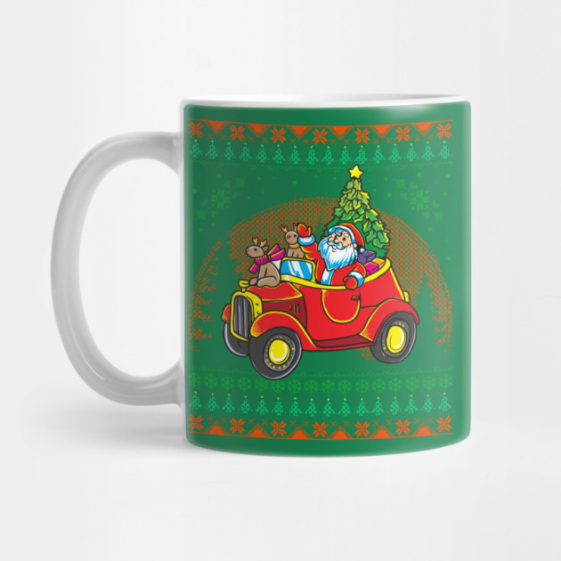 Santa Ugly Christmas Sweater Style Funny Humor by creative