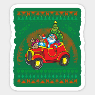 Santa Ugly Christmas Sweater Style Funny Humor Magnet