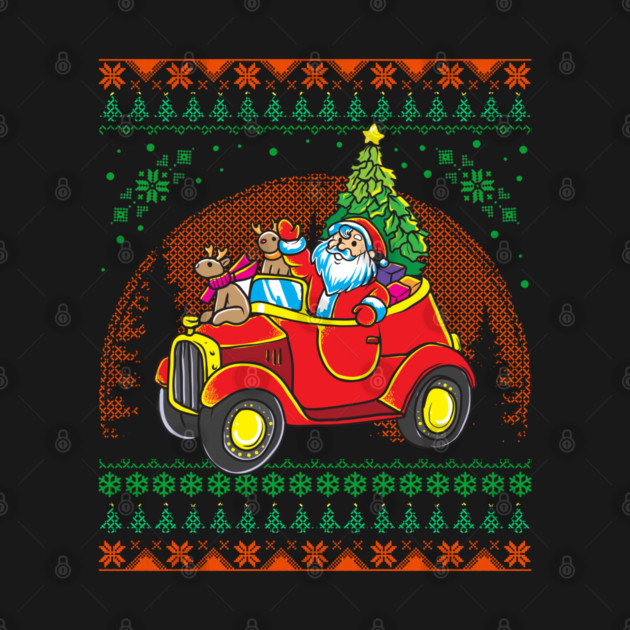 Santa Ugly Christmas Sweater Style Funny Humor by creative