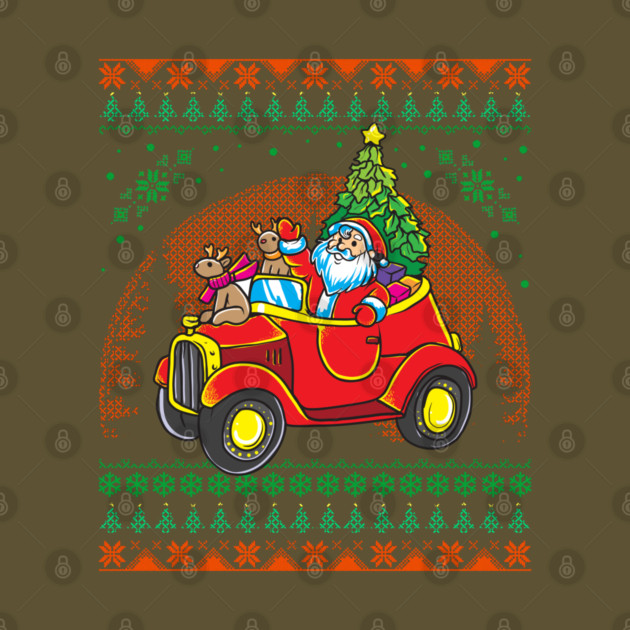 Santa Ugly Christmas Sweater Style Funny Humor by creative