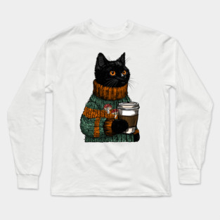 October Morning Coffee Mushrooms Long Sleeve T-Shirt