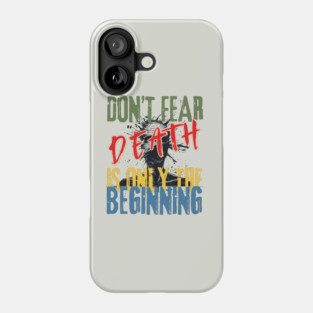 Halloween Special - Fear of Death - Grunge Typographic Design Phone Case