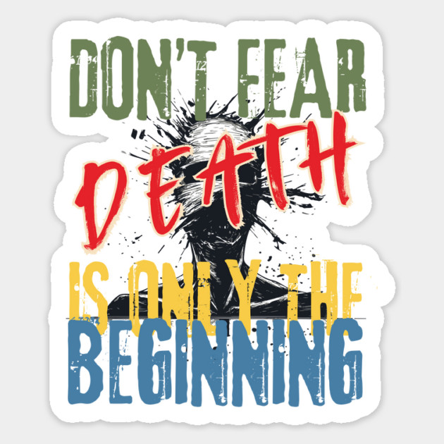 Halloween Special - Fear of Death - Grunge Typographic Design Magnet by TuncGK
