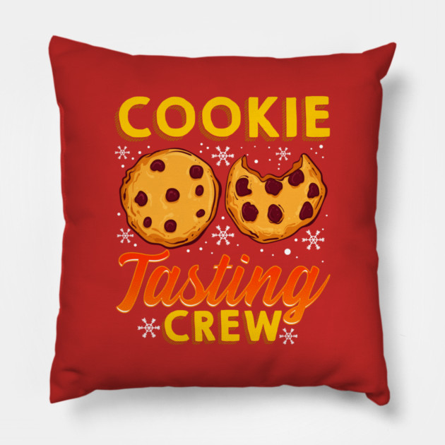 Cookie Tasting Crew Christmas Funny Pillow by creative